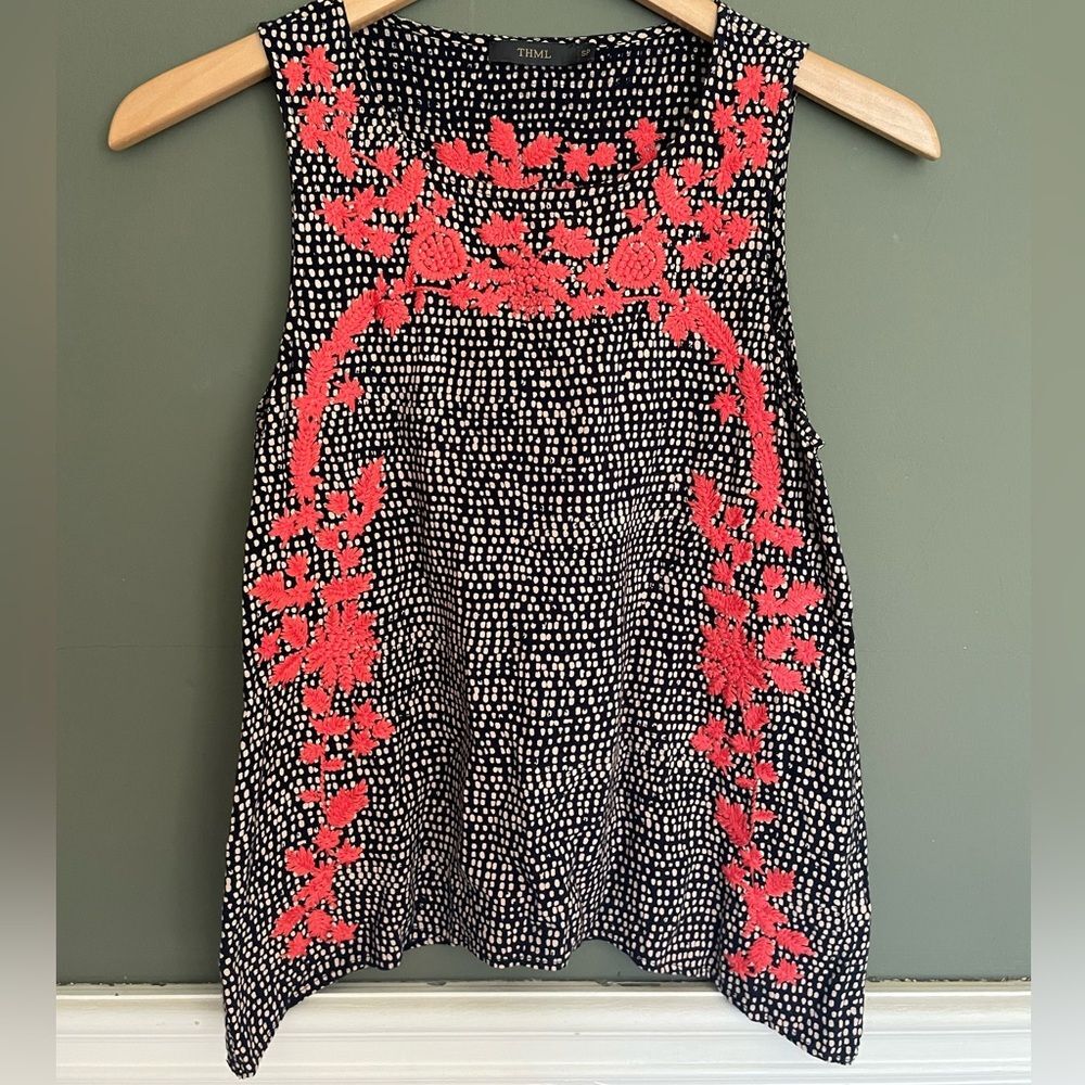 THML embroidered tank Small P